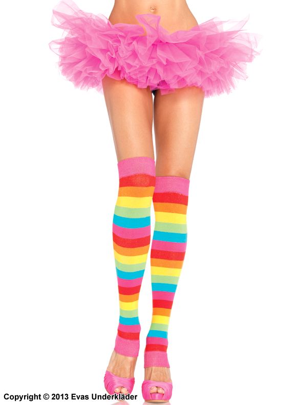 Leg warmers, colorful stripes